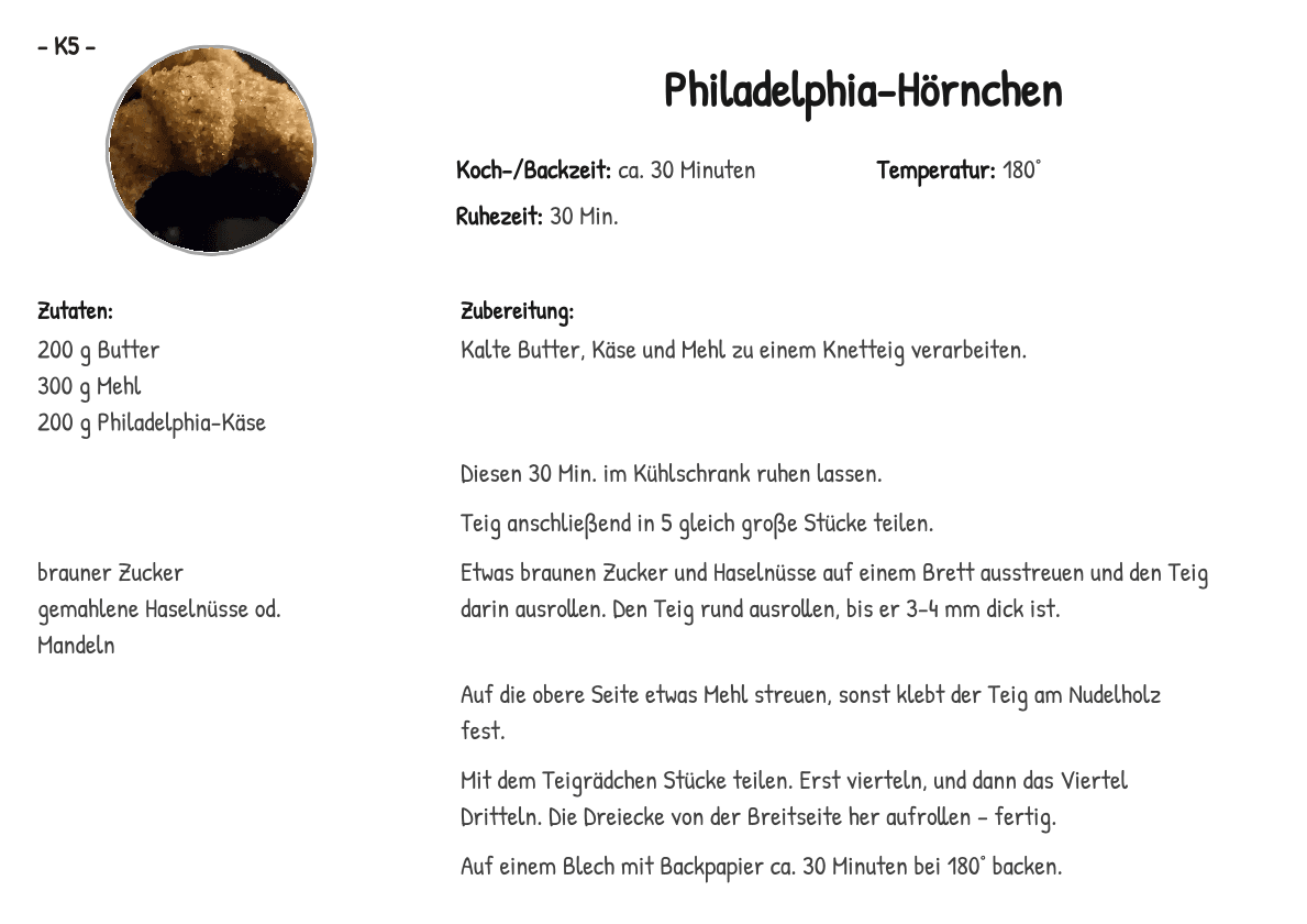 Gedruckte A5-Rezeptkarte aus TopfPilot
